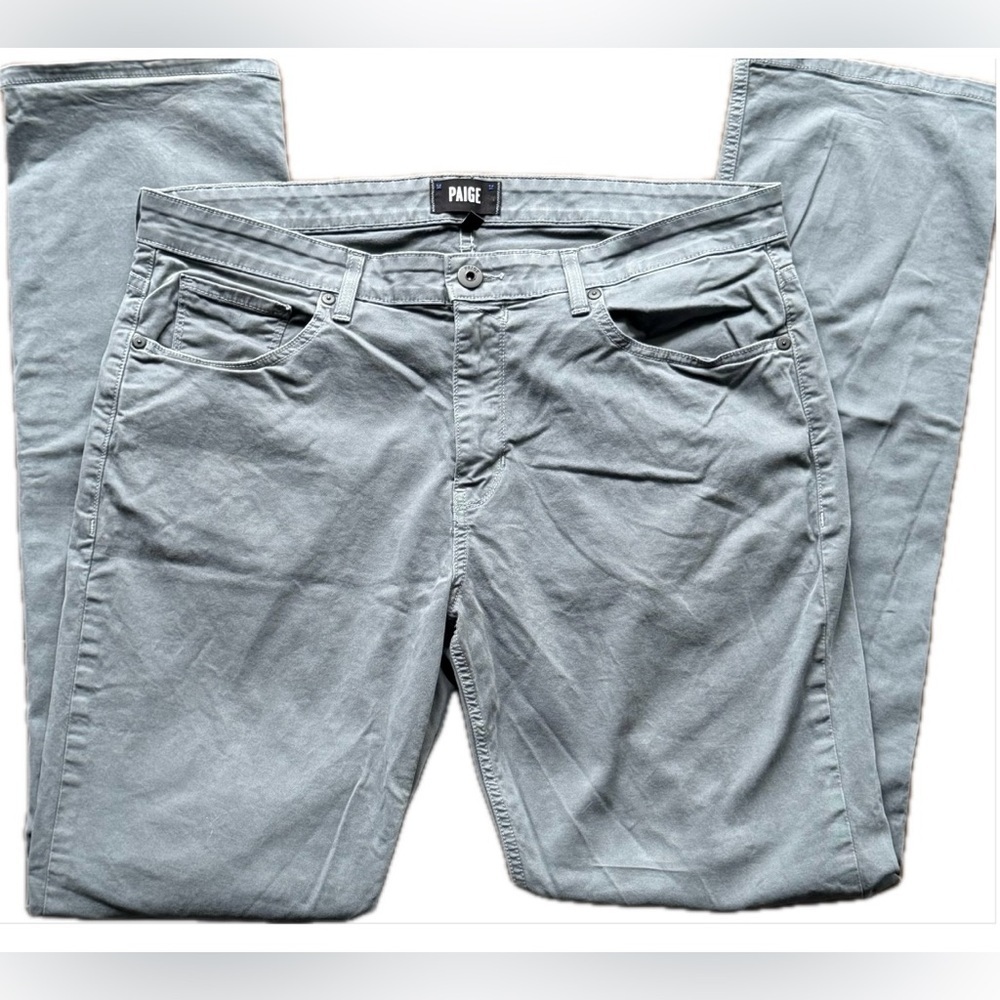 Paige Normandie Straight Leg Jeans | Smokey Blue | Size 36x33 | Made in USA